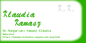 klaudia kamasz business card